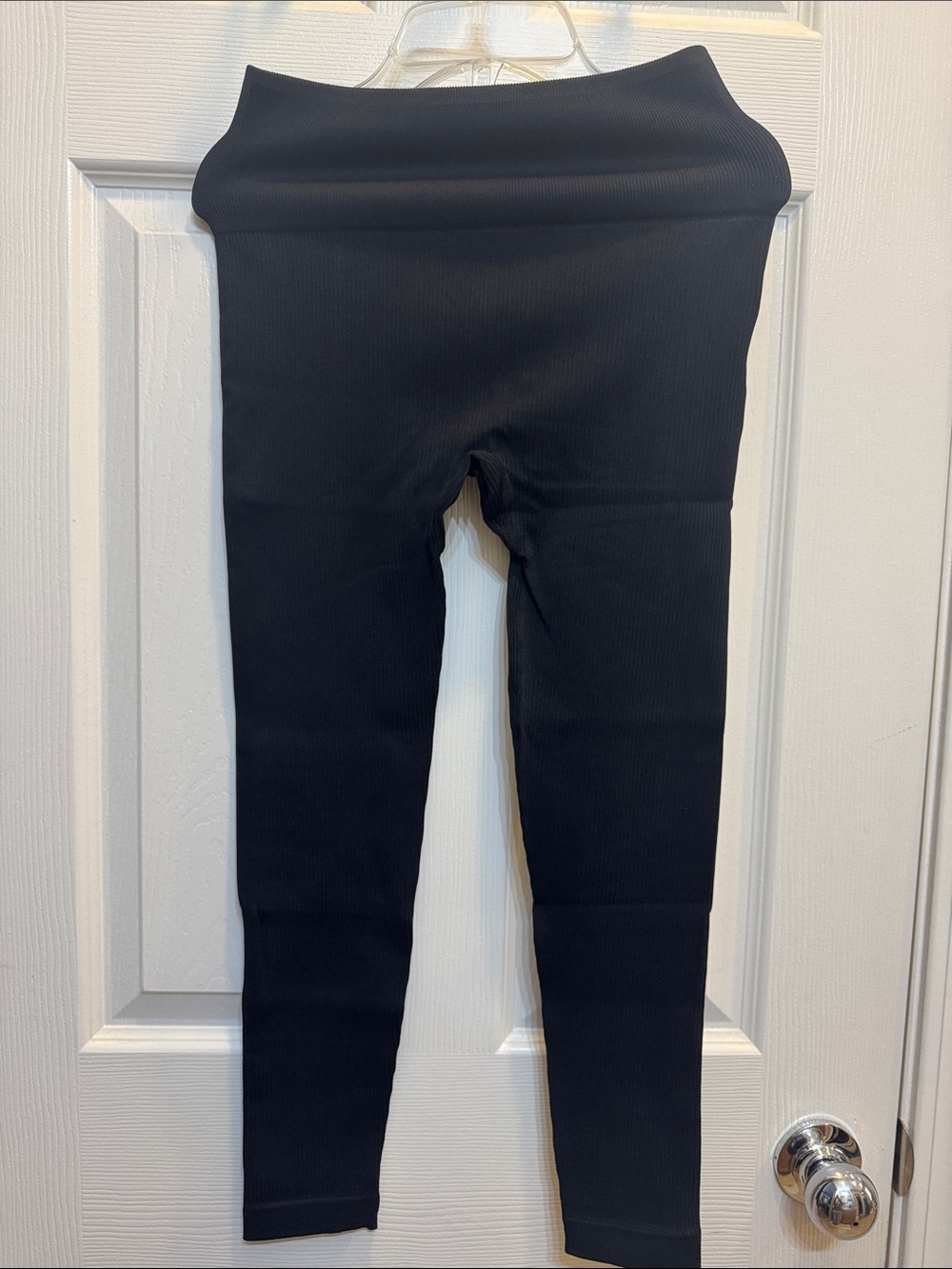 Women Black Ribbed Leggings - Comfortable Everyday Bottoms